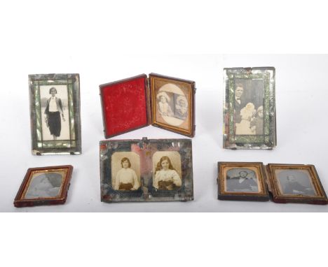 A collection of 19th century framed Ambrotype &amp; Daguerreotypes photographs &amp; portraits. The lot to include leather ca