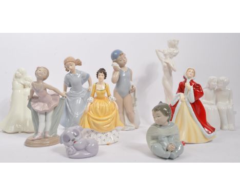 Royal Doulton - Nao - Coalport - Royal Worcester A large collection of vintage 20th century bone china figures to include Rac