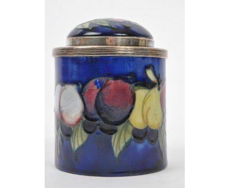 Moorcroft - Wisteria - An early 20th century circa. 1920's William Moorcroft for Liberty &amp; Co lidded cigarette pot having