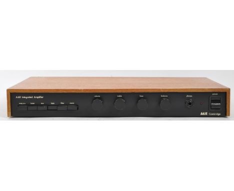 A &amp; R Cambridge ltd Acram - Vintage 20th Century A60 integrated amplifier. Rectangular form with teak case. Serial number