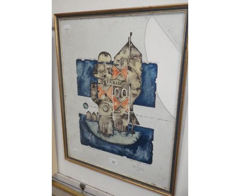 MATKO TREBOTIC, an abstract lithograph, no. 32/90, signed and dated 1972