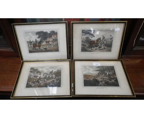 PUBLISHED BY F. J. MASON AFTER HOWITT, 1834 'Hare Hunting 1-4'