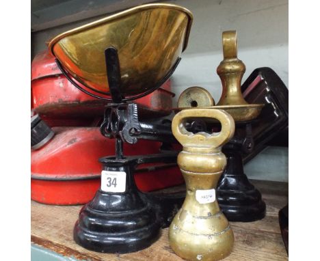 A set of scales with a set of weights
