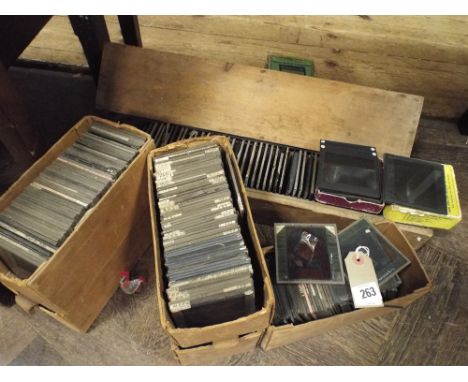 A collection of assorted magic lantern slides 