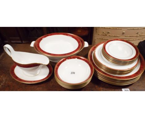 A 27 piece Spode Bordeaux pattern bone chine dinner service 