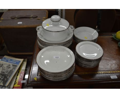 A quantity of Stonehenge "Midwinter" patterned dinnerware