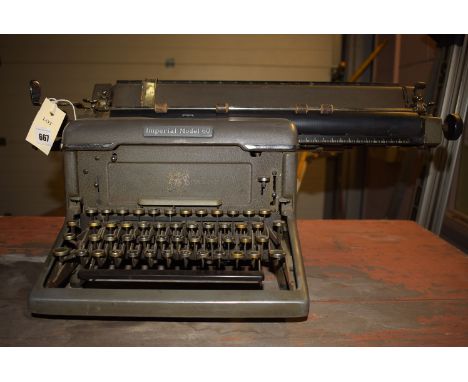 An Imperial Model 60 typewriter (wide carriage model).