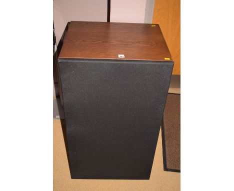 A pair of Rodgers FR5.0 speaker cabinets in mahogany finish.