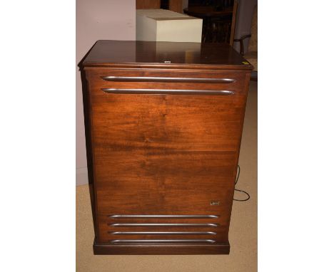 A Leslie 122XB amplifier-speaker cabinet, by Hammond, in mahogany finish.