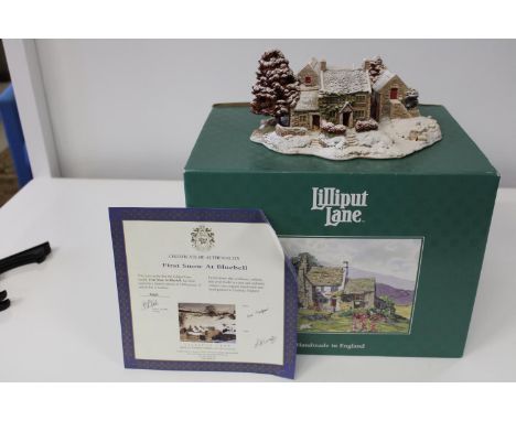 A large boxed limited edition Lilliput Lane model 'The first snow at bluebell' 