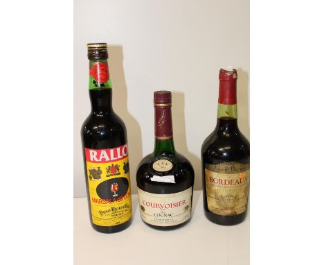 Three bottles of vintage alcohol 
