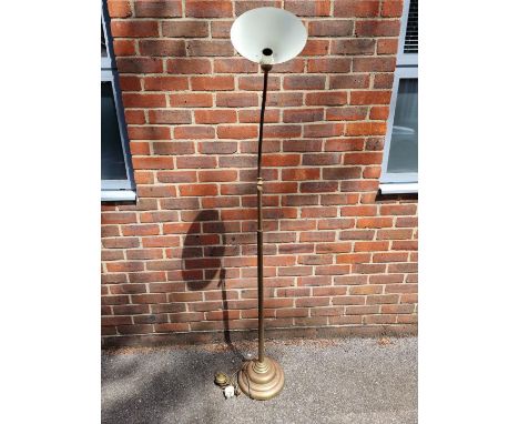 An old brass articulated standard lamp.&nbsp; 