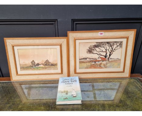 V M Fitzroy,&nbsp;South African landscapes, two works, each signed, watercolour, largest 20 x 30.5cm; together with an autogr