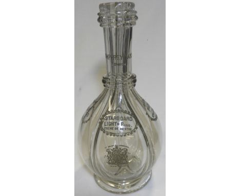 HUMPHREY TAYLOR, LONDON EDWARDIAN GILT DECORATED QUARTERED DECANTER 