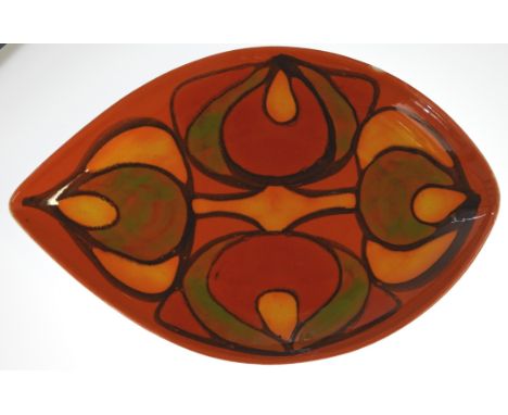 POOLE GEOMETRIC OVAL DISH 12'L 