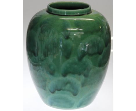 POOLE GREEN VASE 9' TALL 