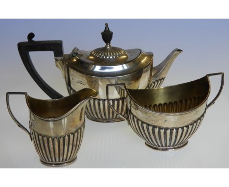 SILVER 3 PCE TEA SERVICE 402g 
