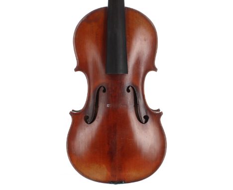 Violin labelled Just. Derazey, Luthier á Mirecourt, Vosges, 1878,&nbsp;the one piece back of faint fine curl with similar woo