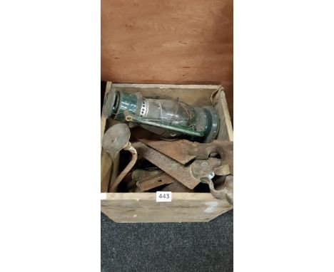 BOX LOT OF OLD TOOLS