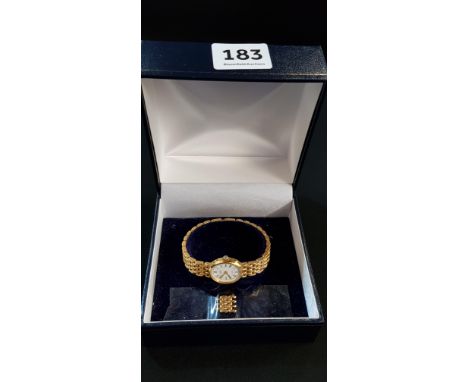LADIES PLATED ROTARY WATCH