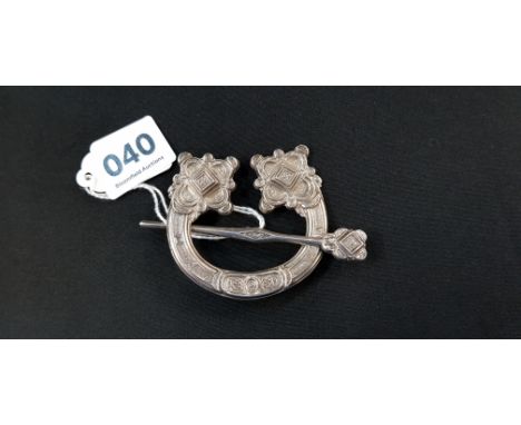 AUTHENTIC IRISH SILVER REPUBLICAN BROOCH - HALLMARKED 1909 MADE BY HOPKINS/HOPKINS - HAND SCRIBED M.ATKINS - THESE BROOCHES W