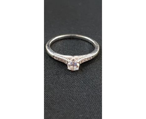 WHITE GOLD DIAMOND SOLITAIRE RING CIRCA THIRDS OF A CARAT