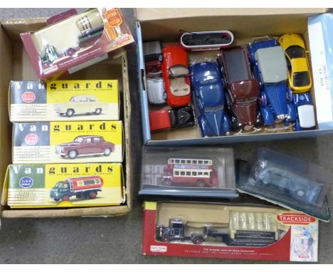 Three Vanguards, Days Gone Trackside and other die-cast model vehicles, seven boxed 