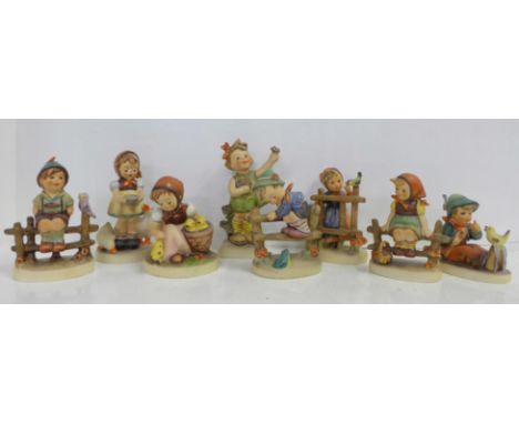 Eight Hummel figures 