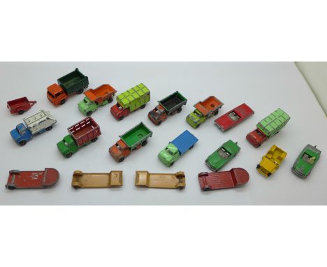 A collection of Lone Star Tuf-Tots die-cast model vehicles, play worn 