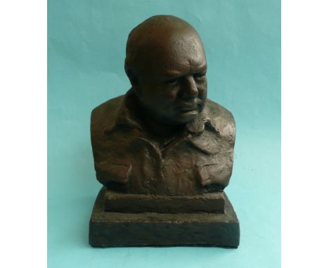 (Political Commemorative commemorate) A bronze resin portrait bust after Nemon, circa 1965, 208mm 