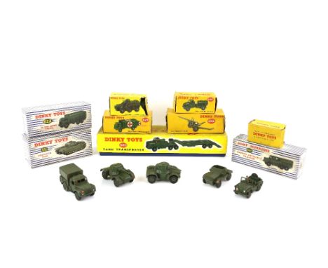 Collection of loose and boxed Dinky Toys and Dinky Supertoys military model vehicles, to include 651 Centurion Tank, 626 Mili
