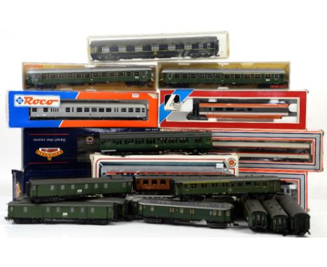 Fifty ACME, Jouef, Roco, Lima and other H0/00 gauge carriages, in wrong boxes,PROVENANCE: From a deceased estate. This collec