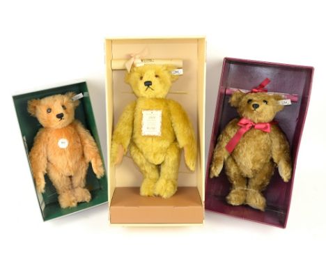 Three boxed limited edition Steiff Teddy Bears, to include British Collector's Teddy Bear 1908 Bond 40; Steiff for Hamleys To