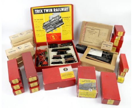 Trix Twin Railway goods set, BR Express Locomotive 'The Scotsman', Operating Dump Wagon set, controllers, master switch, 1st 
