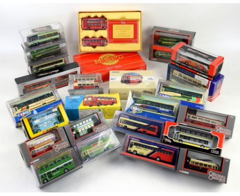Collection of modern Corgi model buses, to include The Original Omnibus Company OM99146 Midland Red Centenary Set, and OM4130