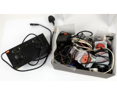 Hornby HM2000 power controller, boxed, and other controllers to include Graham Farish AGW PE860, Lima, Model Power, etc.,    