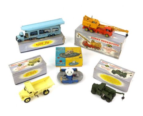 Four boxed Dinky Supertoys model vehicles, comprising 661 Recovery Tractor, 965 Euclid Rear Dump Truck, 582 Pullmore Car Tran