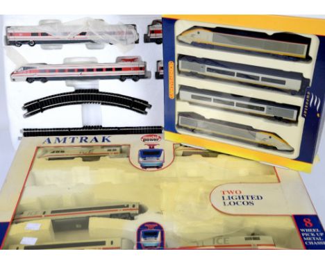 Hornby Railways 00 gauge 'Eurostar' train pack, boxed, Model Power No. 2501 'Amtrak Ice' part set, boxed, and a Lima Eurostar