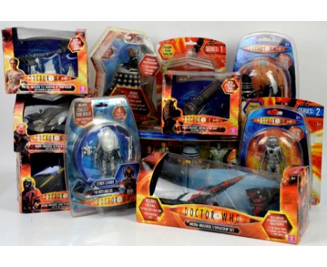 Collection of Character Doctor Who sets and figures, comprising 'The Fourth Doctor - Adventure Set', 'Micro-Universe 3 Spaces