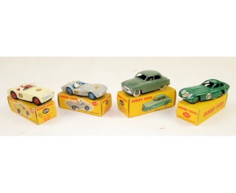 Dinky Toys 110 Aston Martin DB3 Sports, together with Dinky 109 Austin-Healey '100' Sports, 163 Bristol 450 Coupe and French 