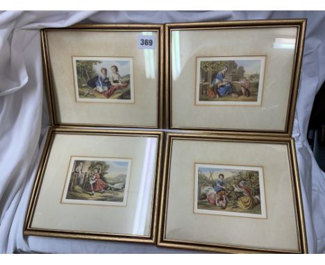 FOUR 19TH CENTURY LITHOGRAPHIC PRINTS POSSIBLY LEBLONDE 
