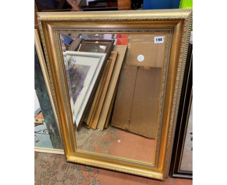 GILT ORNATE FRAMED BEVELLED MIRROR