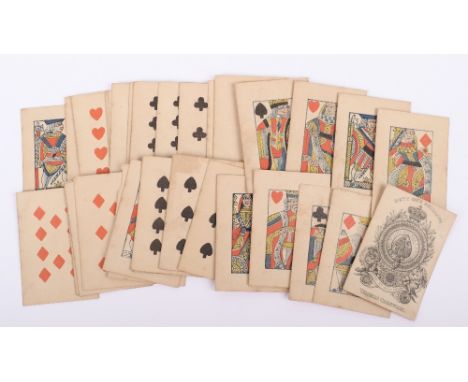 Early 19th century printed playing card set, Thomas Creswick, circa 1820, part set, 32 cards