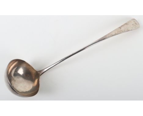 A George III Scottish silver ladle, James McKay, Edinburgh 1789, 35cm 166g