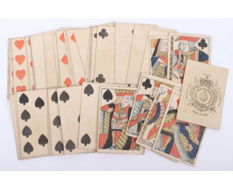 Early 19th century printed playing card set, Hall &amp; Son, circa 1810, complete set