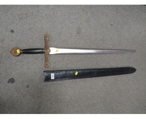 An Excalibur King Arthur reproduction sword and scabbard
