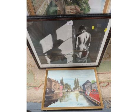 A quantity of assorted paintings, pictures and prints etc., to include a print on canvas entitled 'Walk In The Park' by Giova