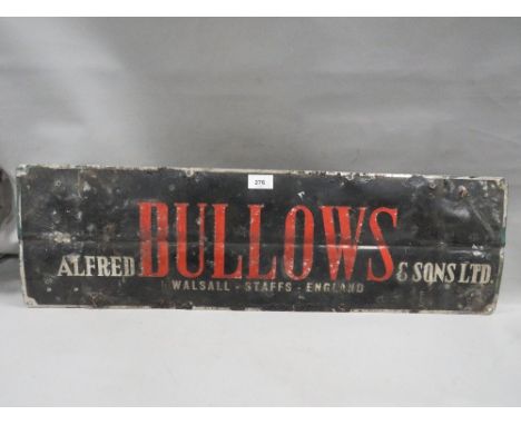 A vintage enamel sign for Alfred Bullows &amp; Sons Limited Walsall