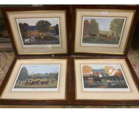 A set of four Vincent Haddelsey limited edition equestrian prints