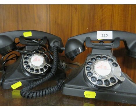 Two modern reproduction GPO telephones